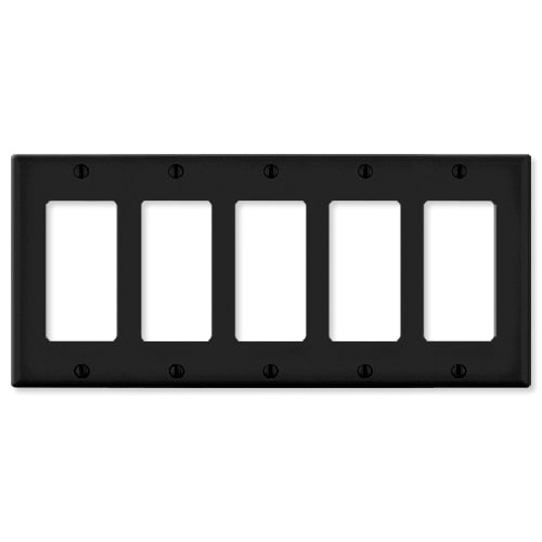 Leviton Decora Wallplate, 5-Gang