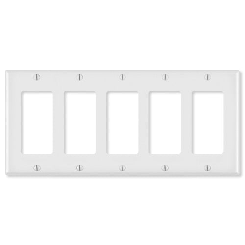 Leviton Decora Wallplate, 5-Gang