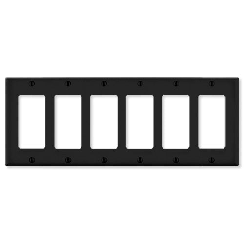 Leviton Decora Wallplate, 6-Gang