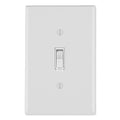 Leviton Wallplate, 1-Gang Toggle Device Switch, Standard Size, Thermoset, Device Mount, White