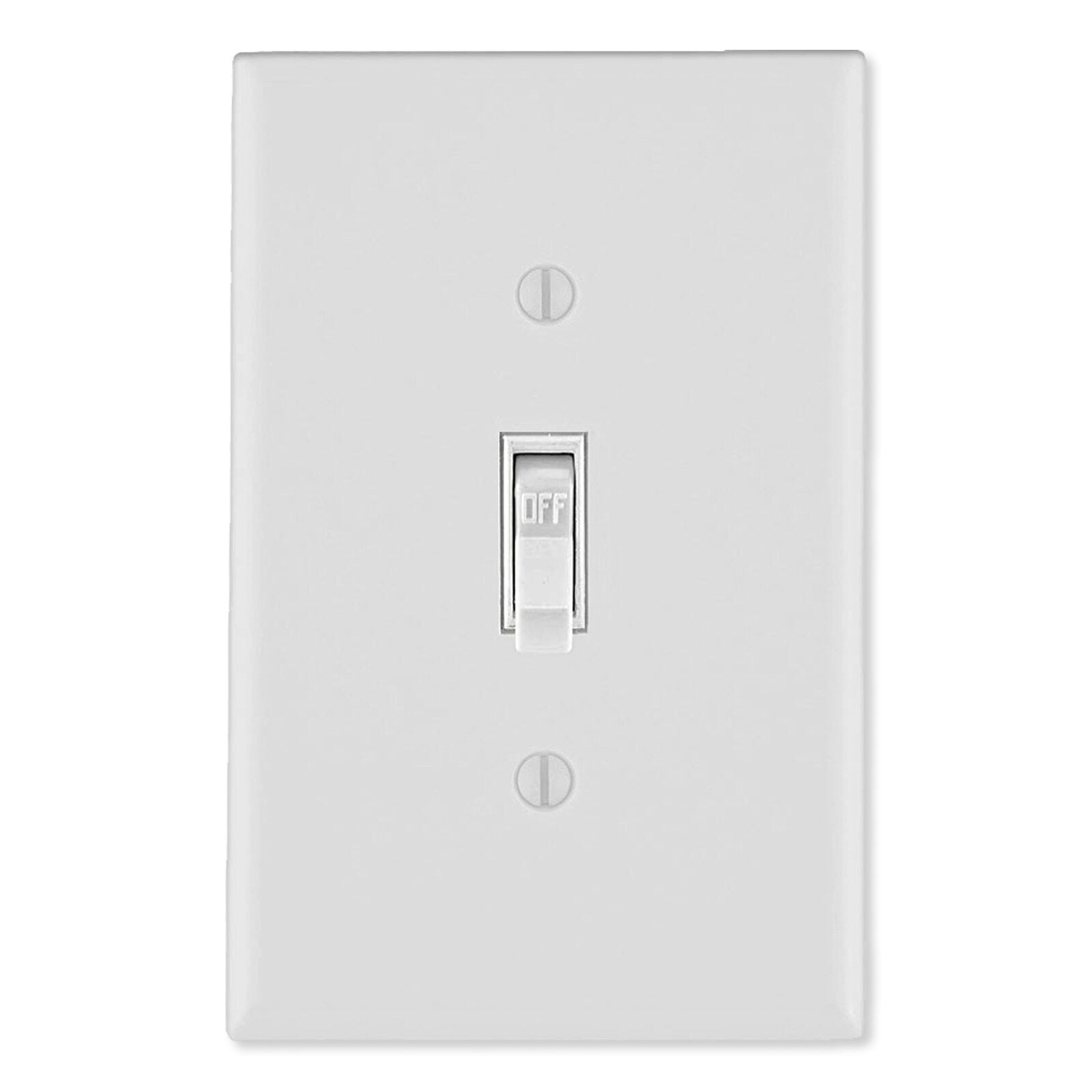Leviton Wallplate, 1-Gang Toggle Device Switch, Standard Size, Thermoset, Device Mount, White