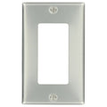 Leviton Decora Wallplate, 1-Gang, Metallic