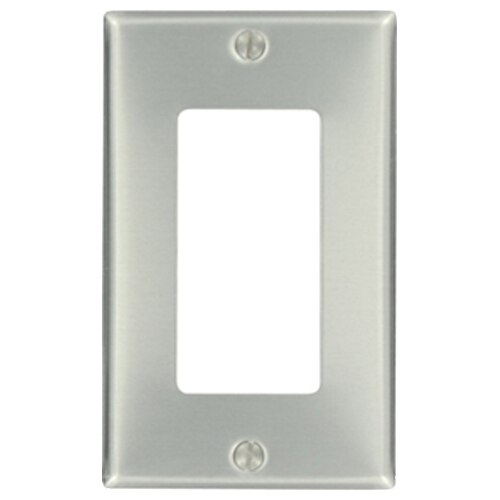 Leviton Decora Wallplate, 1-Gang, Metallic