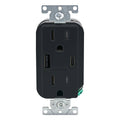 Leviton Decora® 15A Tamper-Resistant Duplex Outlet with 27W USB-A & USB-C Ports