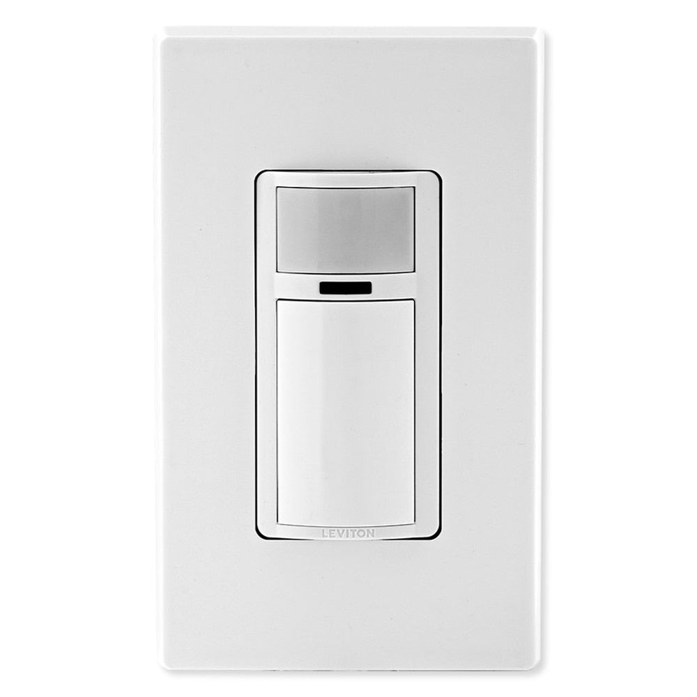 Leviton Decora Vacancy Motion Sensor In-Wall Switch, Manual-On, 2A, Single Pole, White
