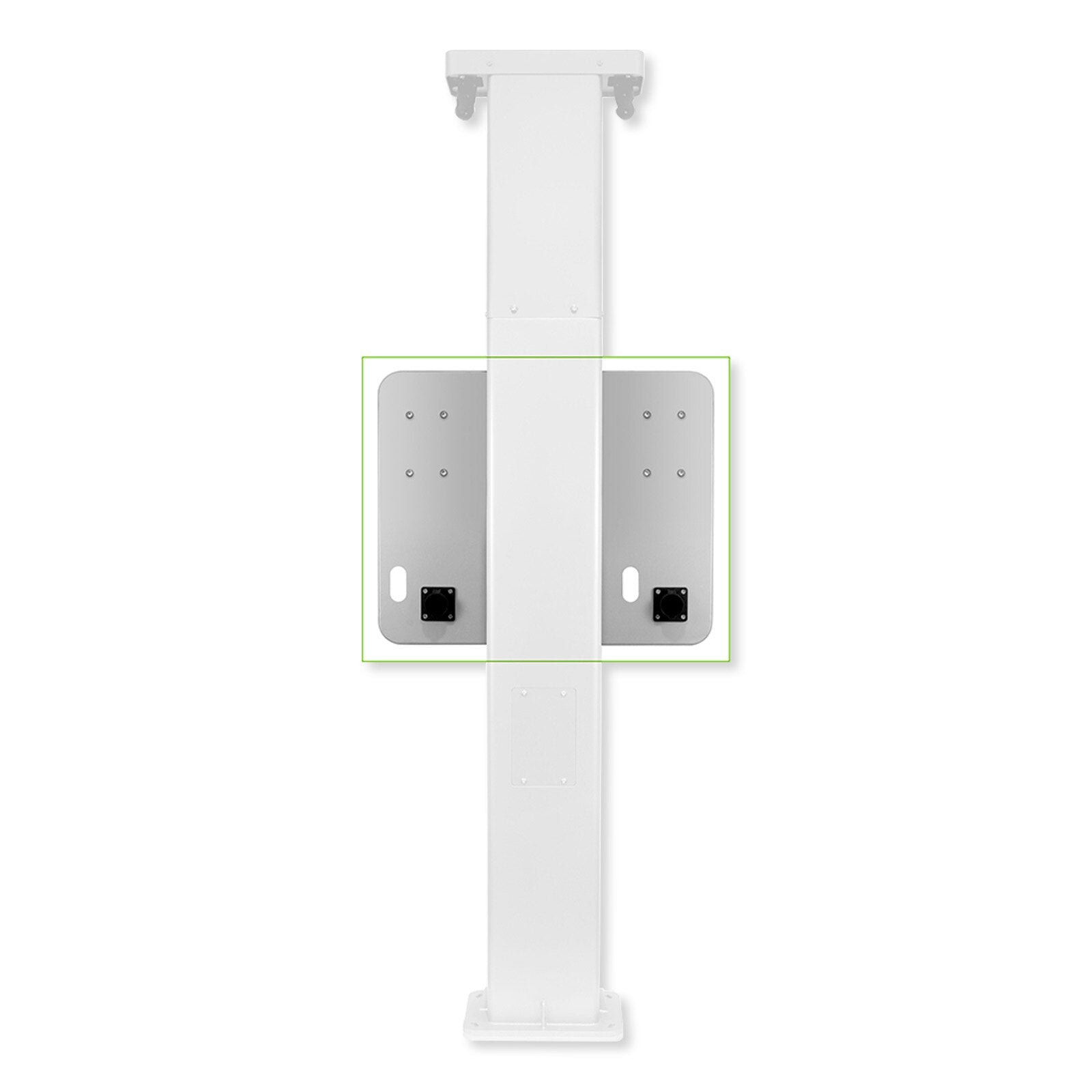 Leviton EV Side by Side Dual Mount Pedestal, Mounting Template