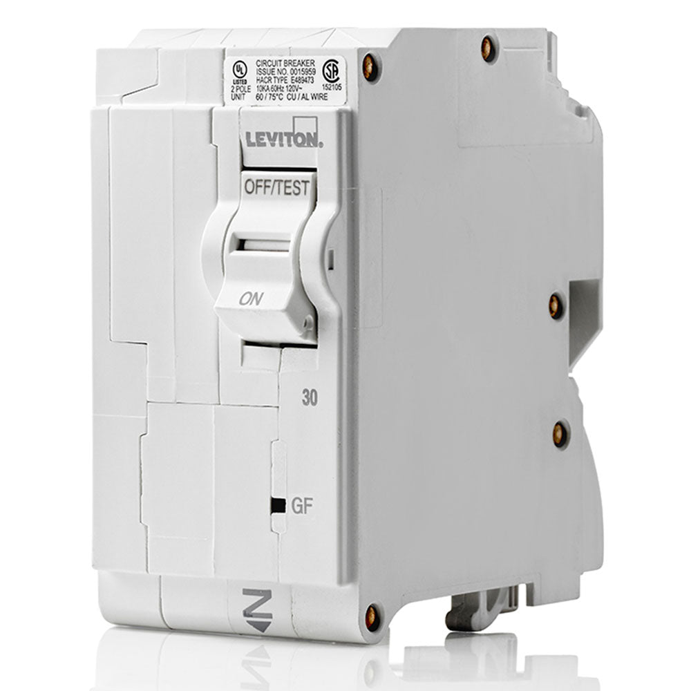 Leviton GFCI Branch Circuit Breaker, 2-Pole