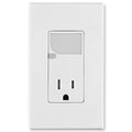 Leviton Decora Combination Wall Switch (LED Guide Light & Receptacle)