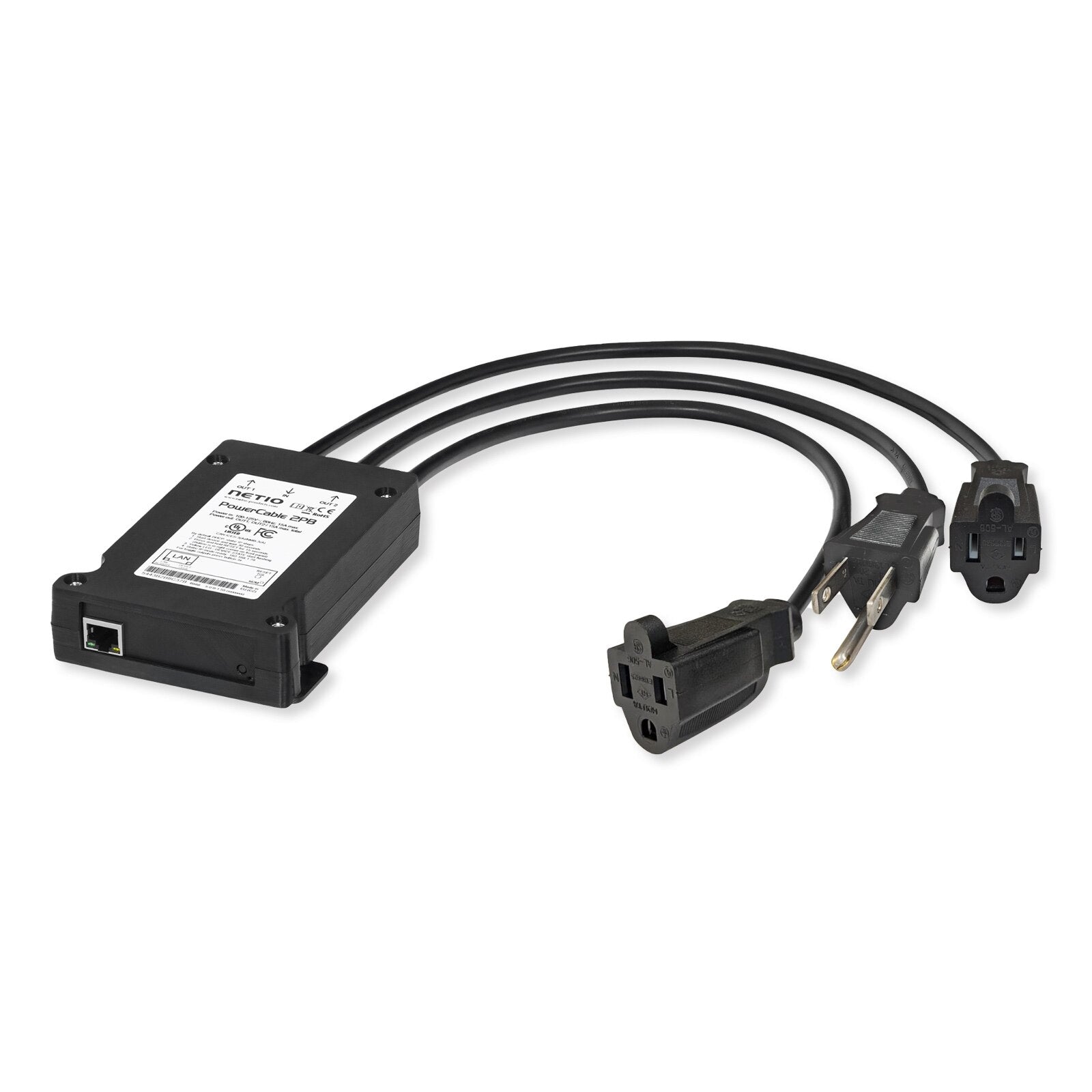 NETIO PowerCable 2PB Flat Smart Power Distribution Unit, Dual Output NEMA 5-15R