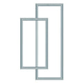On-Q/Legrand Custom Door, Brushed Aluminum Frame, Clear Insert