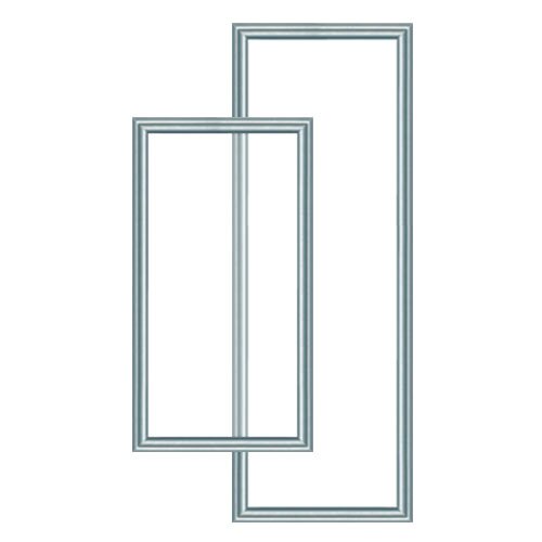 On-Q/Legrand Custom Door, Brushed Aluminum Frame, Clear Insert