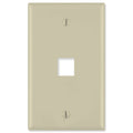 On Q/Legrand Keystone Wall Plate, Labeled, 1-Gang, 1-Port