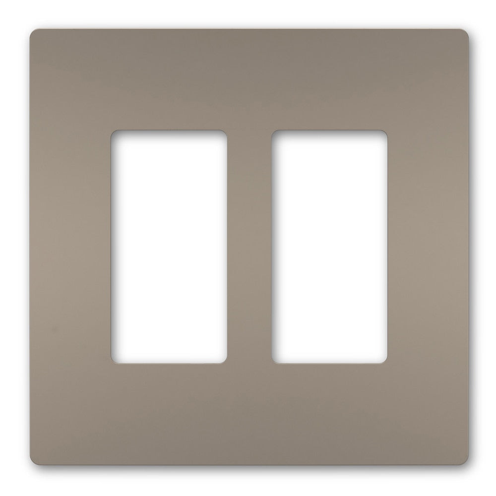 On-Q/Legrand Radiant Screwless Wallplate, 2-Gang, Nickel (Open Box)