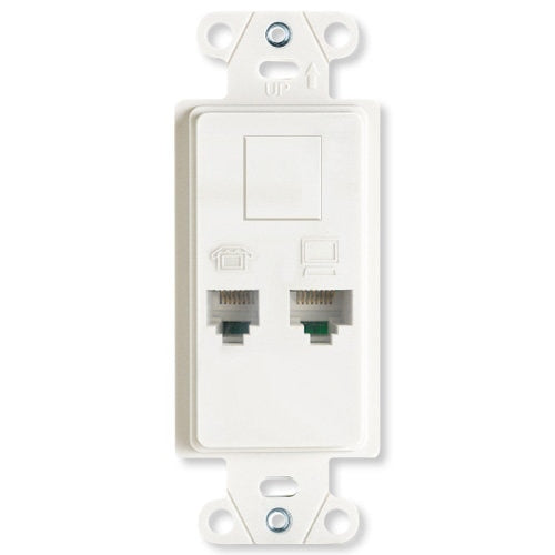 On-Q/Legrand Pre-Configured Strap (Phone, Data & Blank)