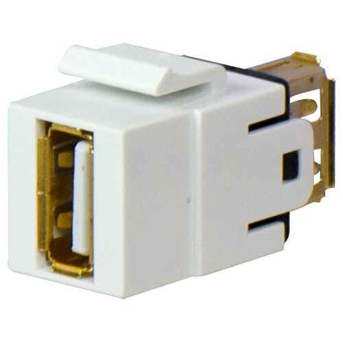 On-Q/Legrand USB 2.0 A/A Coupler Keystone Snap-In Connector
