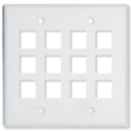 On-Q/Legrand Keystone Wallplate, 2-Gang, 12-Port