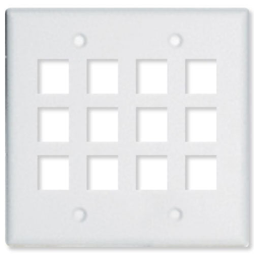 On-Q/Legrand Keystone Wallplate, 2-Gang, 12-Port