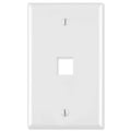 On Q/Legrand Keystone Wall Plate, 1-Gang, 2-Port, Contractor 25 Pack, White