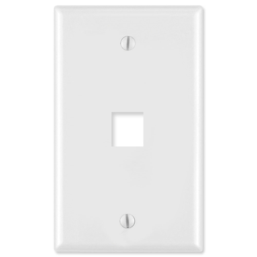 On Q/Legrand Keystone Wall Plate, 1-Gang, 2-Port, Contractor 25 Pack, White
