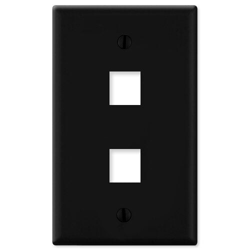 On-Q/Legrand Keystone Wallplate, 1-Gang, 2-Port