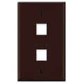 On-Q/Legrand Keystone Wallplate, 1-Gang, 2-Port