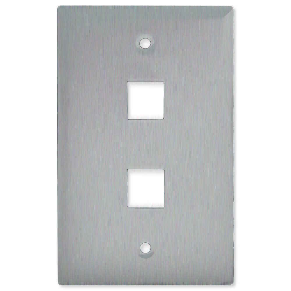 On-Q/Legrand Keystone Wallplate, 1-Gang, 2-Port