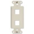 On-Q/Legrand Keystone Decorator Strap, 2-Port
