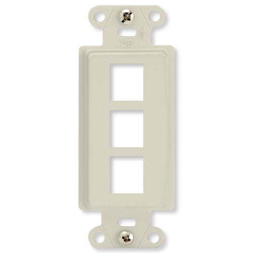 On-Q/Legrand Keystone Decorator Strap, 3-Port