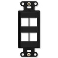 On-Q/Legrand Keystone Decorator Strap, 4-Port