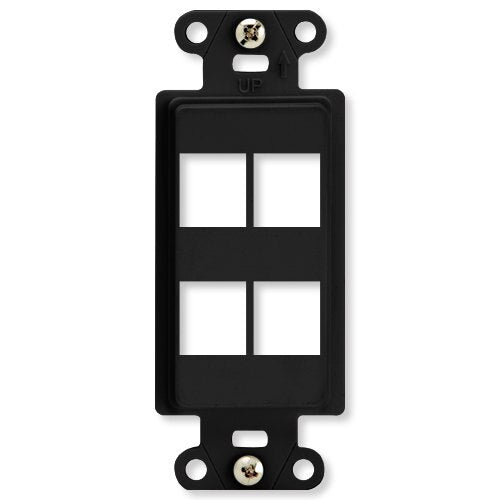 On-Q/Legrand Keystone Decorator Strap, 4-Port