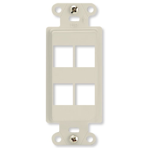 On-Q/Legrand Keystone Decorator Strap, 4-Port