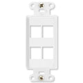 On-Q/Legrand Keystone Decorator Strap, 4-Port