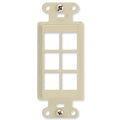 On-Q/Legrand Keystone Decorator Strap, 6-Port