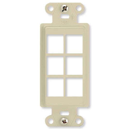 On-Q/Legrand Keystone Decorator Strap, 6-Port