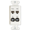 On-Q/Legrand Pre-Configured Strap (Phone, Data, TV & Aux)