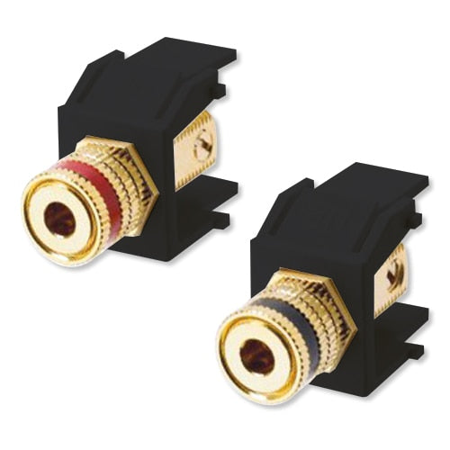 On-Q/Legrand Binding Post (Pair) Keystone Snap-In Connector