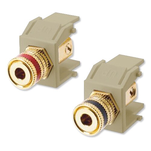 On-Q/Legrand Binding Post (Pair) Keystone Snap-In Connector