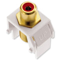 On-Q/Legrand RCA to F Keystone Snap-In Connector, Red Insert