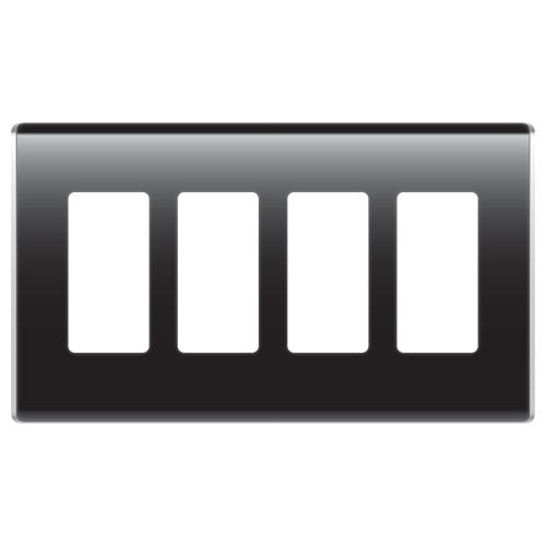 On-Q/Legrand Studio Design Wallplate, 4-Gang