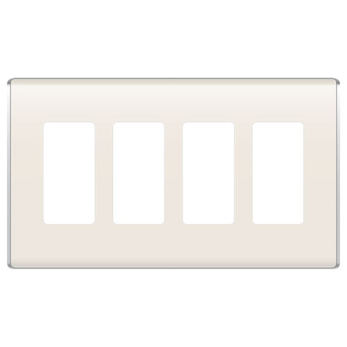 On-Q/Legrand Studio Design Wallplate, 4-Gang
