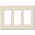 PCS Screwless Decorator Wallplate, 3-Gang
