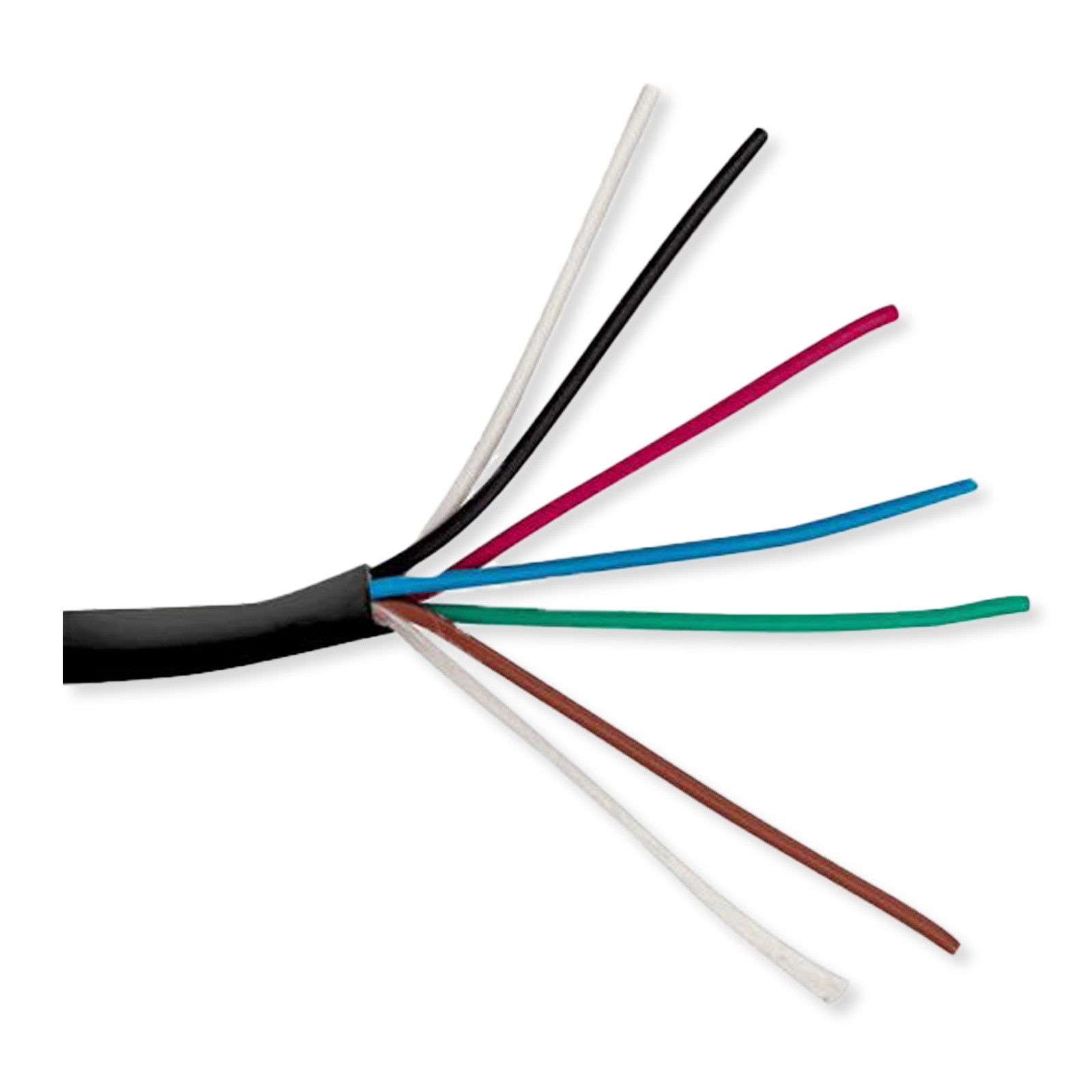 Structured Cable Products 6C/14 AWG 41-Strand BC, LED RGB-TW Cable, Unshielded , UL CL2/3R FT4, PVC Jkt - Black - 500ft Spool