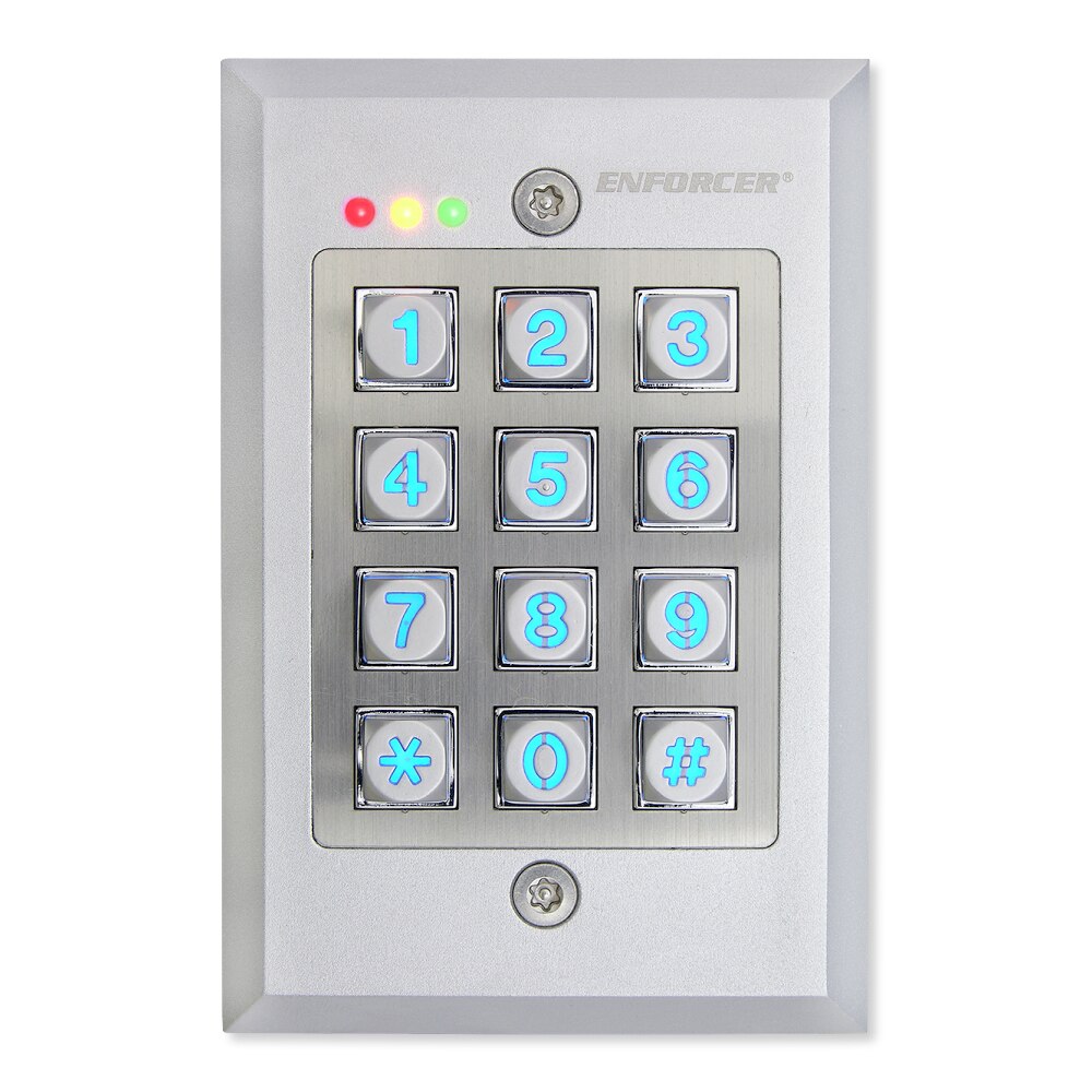 Seco-Larm Enforcer Access Control Keypad, Outdoor, Flush Mount