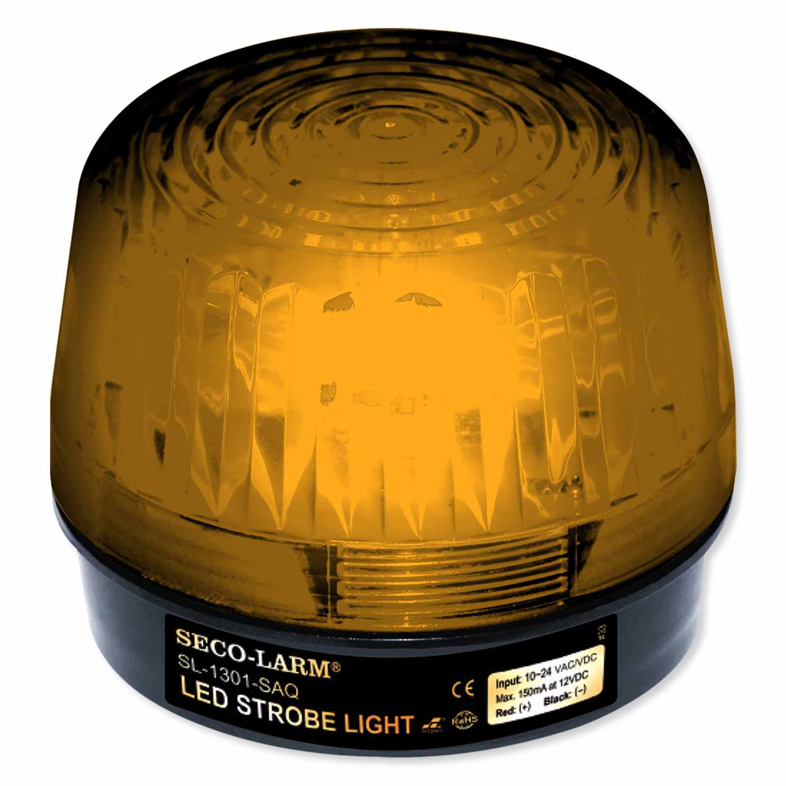 Seco-Larm Enforcer LED Strobe Light with Built-In Programmable Siren