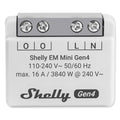 A compact energy meter, allowing you to monitor the energy consumption of your connected devices up to 16 A. Equipped with Shelly chip and multiprotocol connectivity support: Wi-Fi, Zigbee, Bluetooth, Matter.