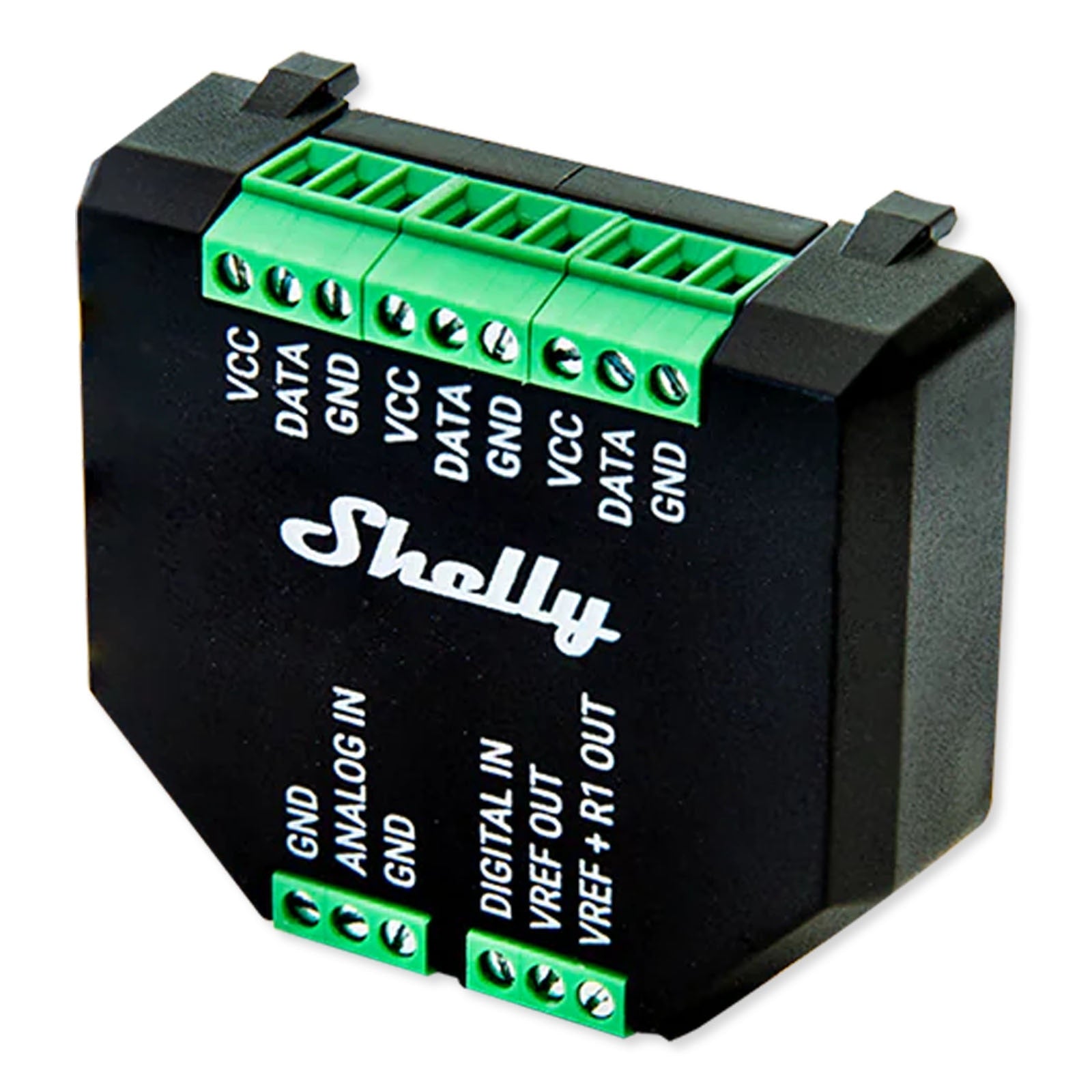 Galvanically isolated sensor interface for all Shelly Plus relays. Use it to measure temperature and humidity or connect various analog and digital sensors. Also compatible with most Arduino sensors!
