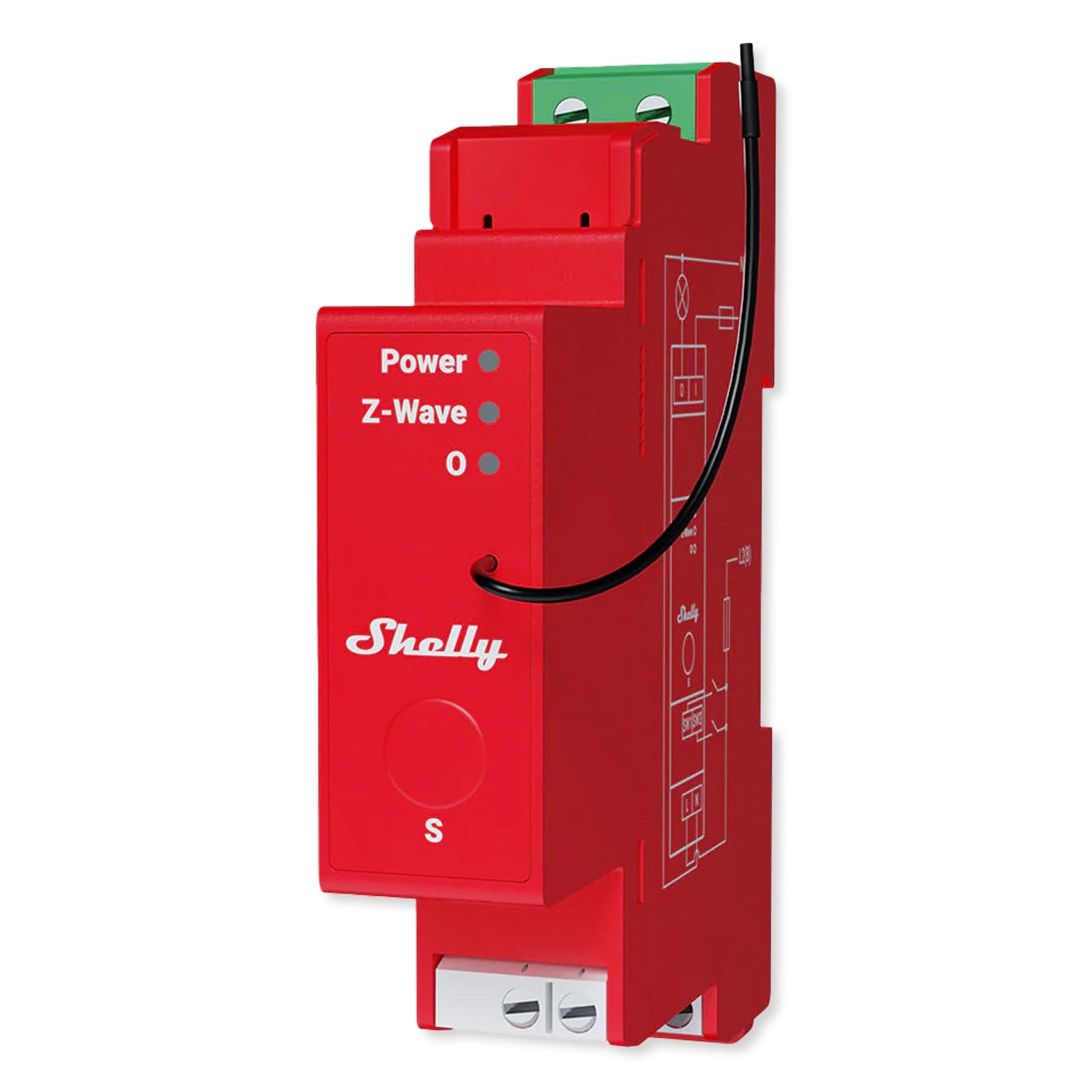 Shelly Wave Pro 1 Long Range Z-Wave 800 1-Channel Smart Switch with Power Monitoring