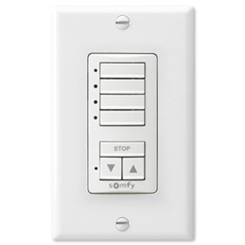 Somfy DecoFlex WireFree RTS Wall Switch, 4-Channel