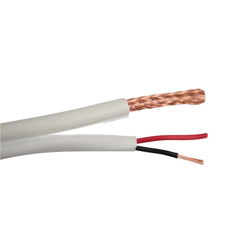 Siamese Cable (1 RG59/U Single Shield Coax, 1 Power 18/2), Plenum Rated, 1,000 Ft.