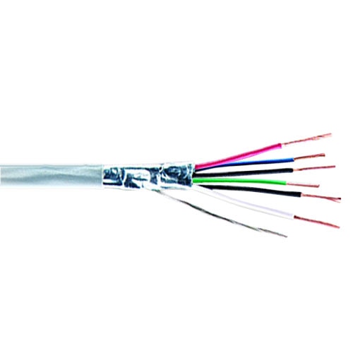 Communication Security Wire, 22AWG, 6C, Shielded, 500 Ft.